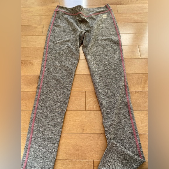 Roots Junior tights size XXL 13-14 yrs old grey with pink stitching - Picture 2 of 5